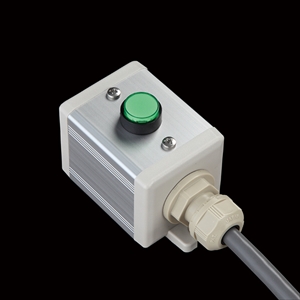SBOX-45x45(D)-照光式押ボタン（丸形）1点/オムロン製付-1m配線済