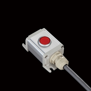 SBOX-45x30-押しボタン（赤）1点/EAO製付-1m配線済