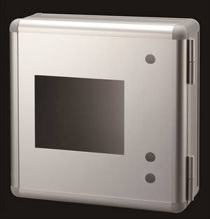 TBOX-C500-オムロン(NS8用)角穴＋スイッチ穴付加工済ボックス