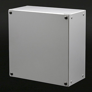 CBOX (コントロールボックス)-L400規格サイズ(400Wx400Hx150D)軽量アルミボックスＡ-アルミ蓋+ネジ止め
