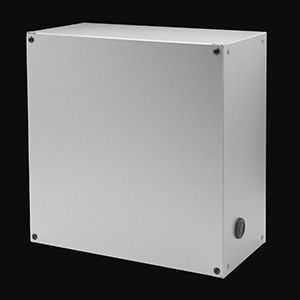 CBOX (コントロールボックス)-L400規格サイズ穴加工ボックス(200Wx200Hx100D)軽量アルミボックスＡ-アルミ蓋+ネジ止め