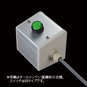 SBOX-85x95(D)-押ボタン（丸形）1点/オムロン製付-配線なし