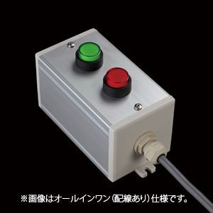 SBOX-80x80(D)-押ボタン（丸形）2点/オムロン製付-配線なし