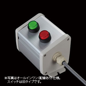 SBOX-85x95(N)-押ボタン（丸形）2点/オムロン製付-配線なし