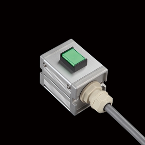 SBOX-45x45(U)-照光式押ボタン（角形）1点/IDEC製付-1m配線済