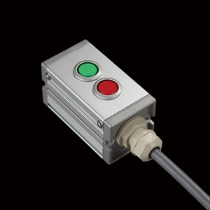 SBOX-45x45(U)-照光式押ボタン（丸形）2点/IDEC製付-1m配線済