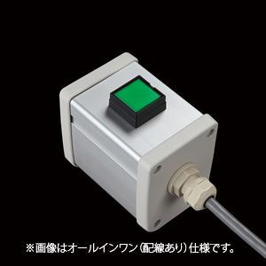 SBOX-64x80-照光式押ボタン（角形）1点/IDEC製付-配線なし(防水ノーマルキャップ)
