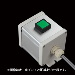 SBOX-80x80-照光式押ボタン（角形）1点/IDEC製付-配線なし