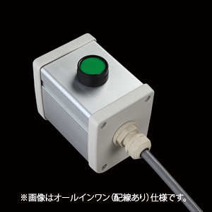SBOX-64x80-照光式押ボタン（丸形）1点/IDEC製付-配線なし(防水ノーマルキャップ)