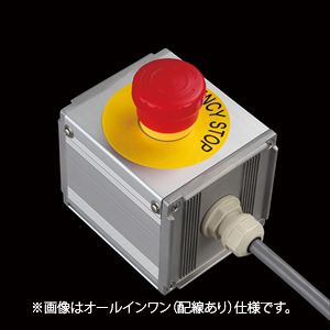 SBOX-80x80(U)-照光式非常停止（頭径φ40）1点/IDEC製付-配線なし