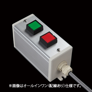 SBOX-64x80(D)-照光式押ボタン（角形）2点/IDEC製付-配線なし