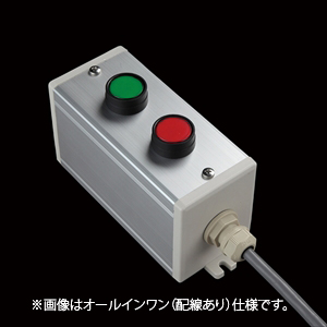 SBOX-64x80(D)-照光式押ボタン（丸形）2点/IDEC製付-配線なし