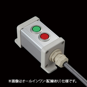 SBOX-45x45(L)-照光式押ボタン（丸形）2点/IDEC製付-配線なし