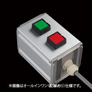 SBOX-80x80(U)-押ボタン（角形）2点/IDEC製付-配線なし