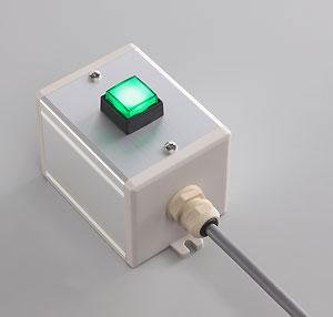 SBOX-80x80(D)-照光式押しボタン（角形）1点/富士電機製付-1m配線済