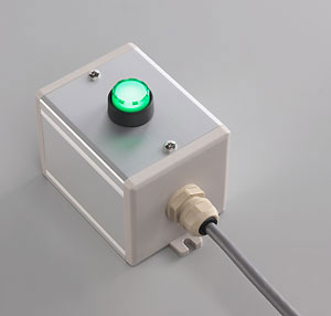 SBOX-80x80(D)-照光式押しボタン（丸形）1点/富士電機製付-1m配線済
