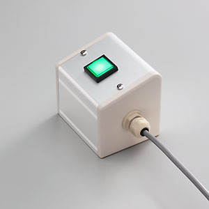 SBOX-85x95(D)-角形表示灯（緑）1点/富士電機製付-1m配線済