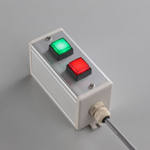 SBOX-64x80(D)-照光式押ボタン（角形）2点/富士電機製付-1m配線済