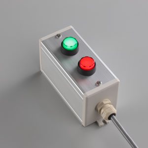 SBOX-64x80(D)-照光式押ボタン（丸形）2点/富士電機製付-1m配線済