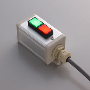 SBOX-45x45(D)-照光式押ボタン（角形）2点/富士電機製付-1m配線済