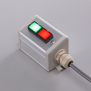 SBOX-50x57(D)-照光式押ボタン（角形）2点/富士電機製付-1m配線済