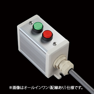 SBOX-45x65(D)-照光式押ボタン（丸形）2点/富士電機製付-配線なし