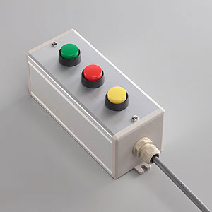 SBOX-80x80(D)-押ボタン（丸形）3点/富士電機製付-1m配線済