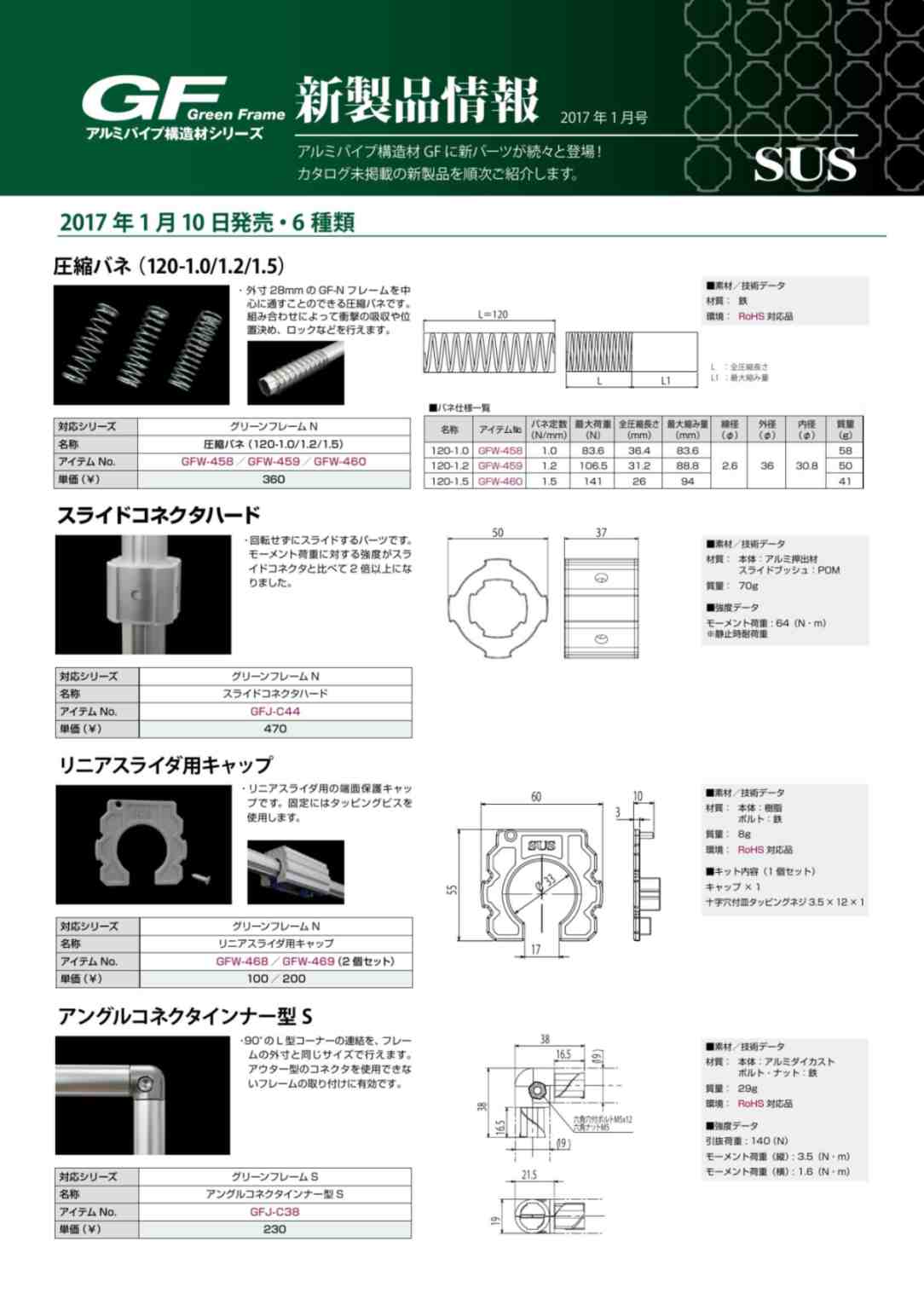 GF新製品情報 2017年1月号