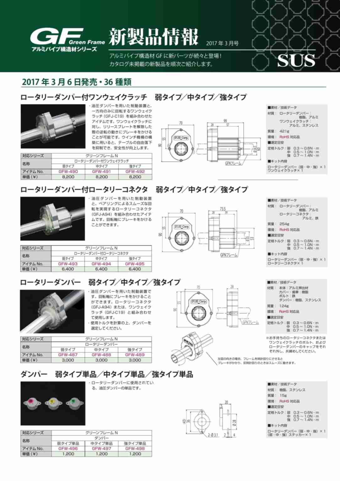 GF新製品情報 2017年3月号