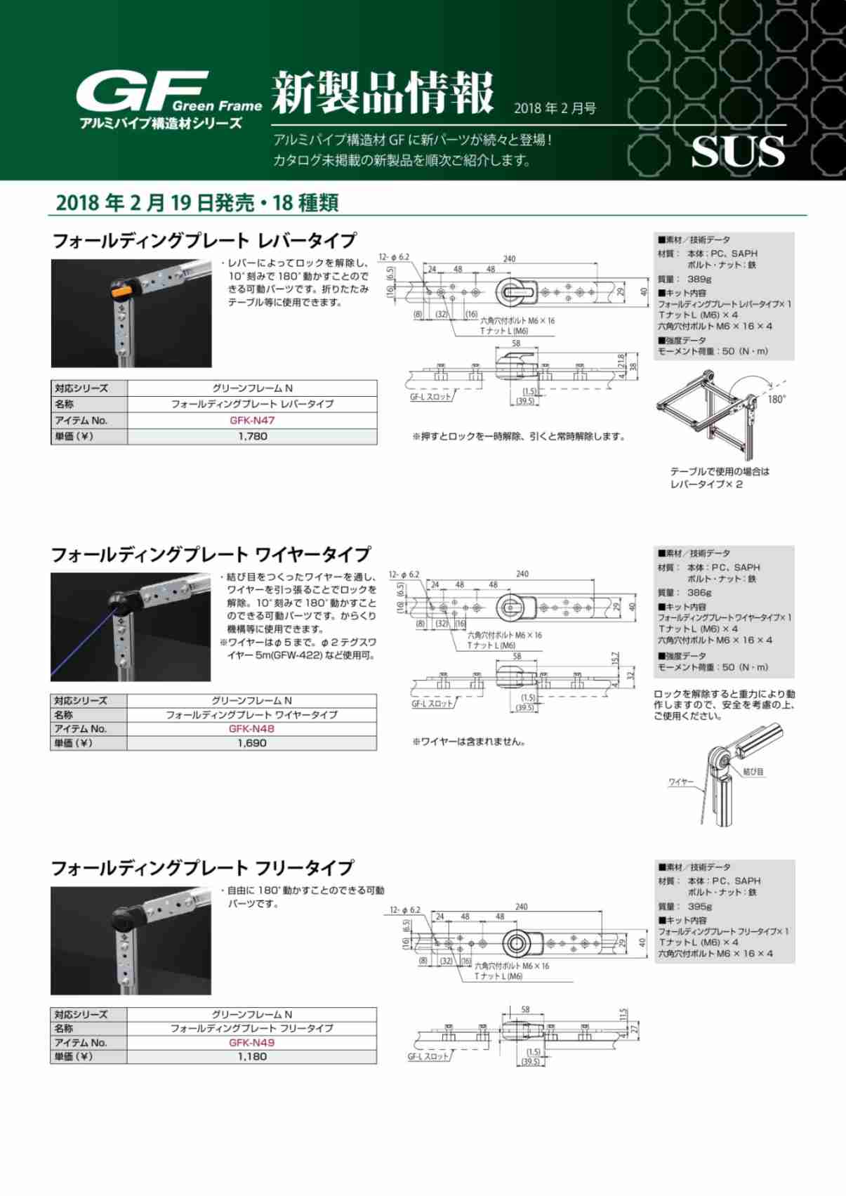 GF新製品情報 2018年2月号