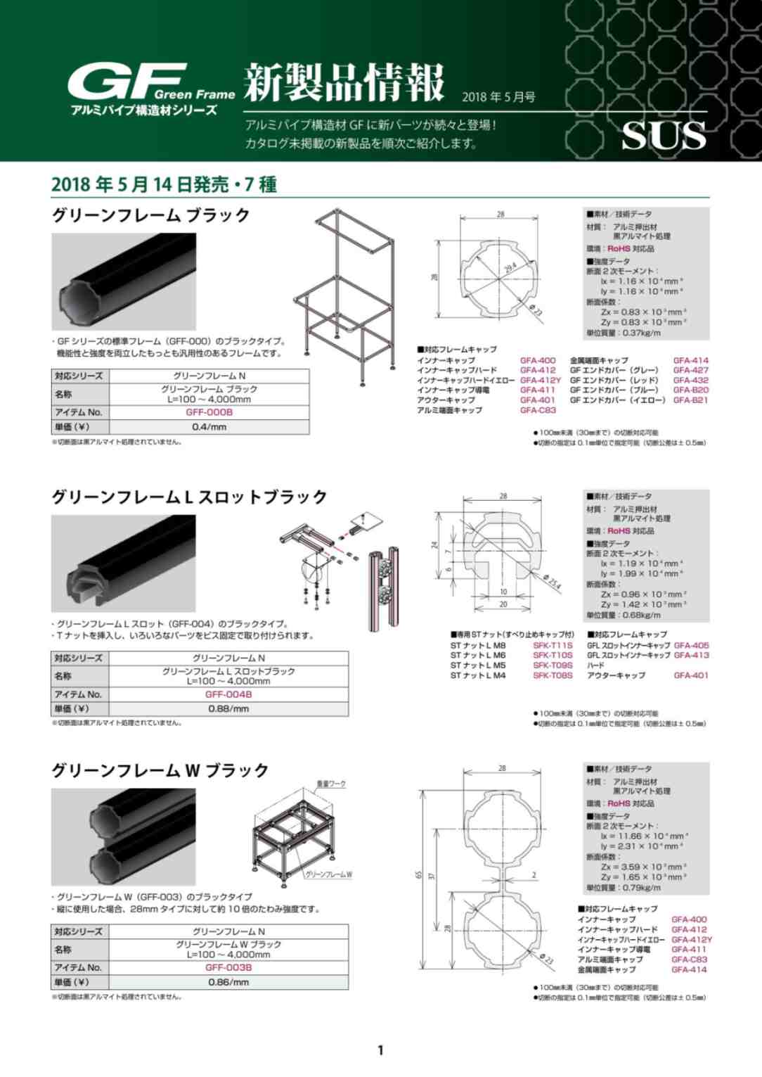 GF新製品情報 2018年5月号