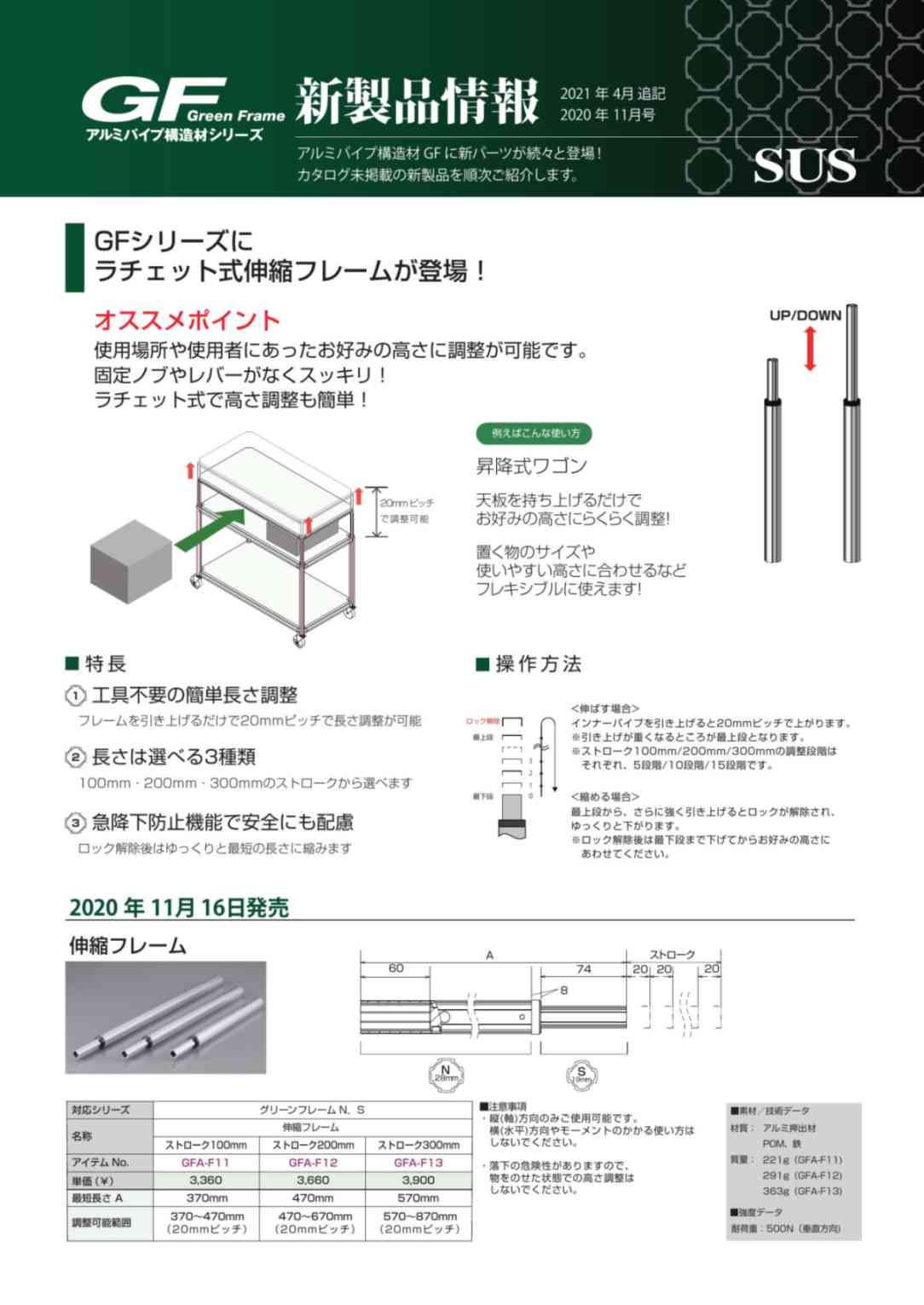 GF新製品情報 2020年11月号