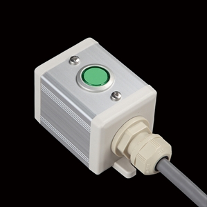 SBOX-45x45(D)-照光式押ボタン（丸形）1点/IDEC製付-1m配線済