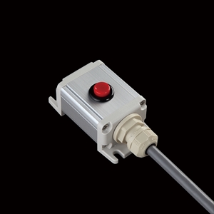 SBOX-45x30-押しボタン（赤）1点/シンデン製付-1m配線済