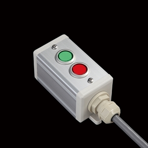 SBOX-45x45(D)-照光式押ボタン（丸形）2点/IDEC製付-1m配線済