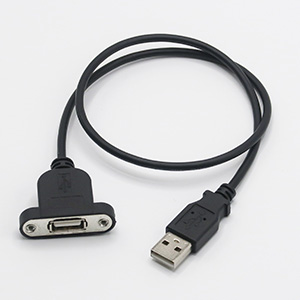 通信用延長ケーブル1m(USB[A][A](メス･オス))パネルマウントタイプ