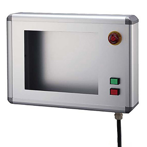 TBOX-D85-三菱(GT2508-VTBD用)3m配線付加工済ボックス-オムロン製スイッチ付-裏面トビラタイプ