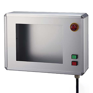 TBOX-D105-三菱(GT2508-VTBD用)3m配線付加工済ボックス-オムロン製スイッチ付-裏面トビラタイプ