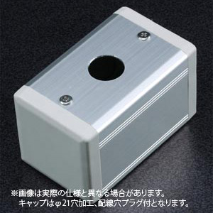 SBOX-45x45(D)ボックスのみ-φ16.1ダルマ(穴1ヶ所)/L=76(1点キャップ+サポートブラケット)