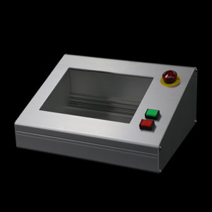 TBOX-240N-三菱(GT2510-VTBD用)5m配線付加工済ボックス-オムロン製スイッチ付-横型