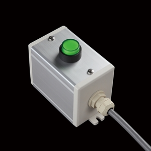 SBOX-64x80(D)-照光式押ボタン（丸形）1点/オムロン製付-1m配線済