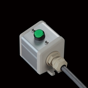 SBOX-50x57(D)-照光式押ボタン（丸形）1点/オムロン製付-1m配線済