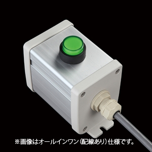 SBOX-64x80-照光式押ボタン（丸形）1点/オムロン製付-配線なし(防水1点キャップ)