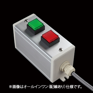 SBOX-64x80(D)-照光式押ボタン（角形）2点/オムロン製付-配線なし
