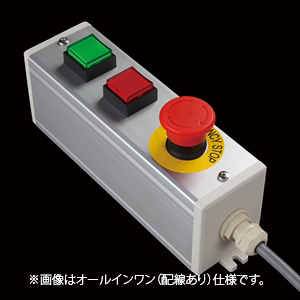 SBOX-64x80(D)-照光式非常停止+照光式押ボタン2点/オムロン製付-配線なし