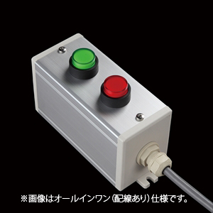 SBOX-64x80(D)-押ボタン（丸形）2点/オムロン製付-配線なし
