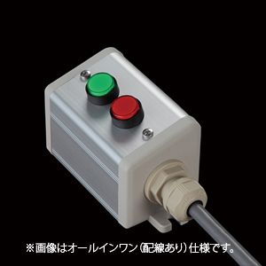 SBOX-50x57(D)-押ボタン（丸形）2点/オムロン製付-配線なし