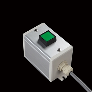SBOX-64x80(D)-照光式押ボタン（角形）1点/IDEC製付-1m配線済