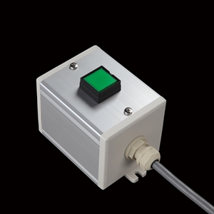 SBOX-80x80(D)-照光式押ボタン（角形）1点/IDEC製付-1m配線済
