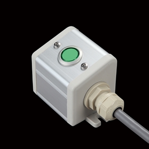 SBOX-50x57(D)-照光式押ボタン（丸形）1点/IDEC製付-1m配線済